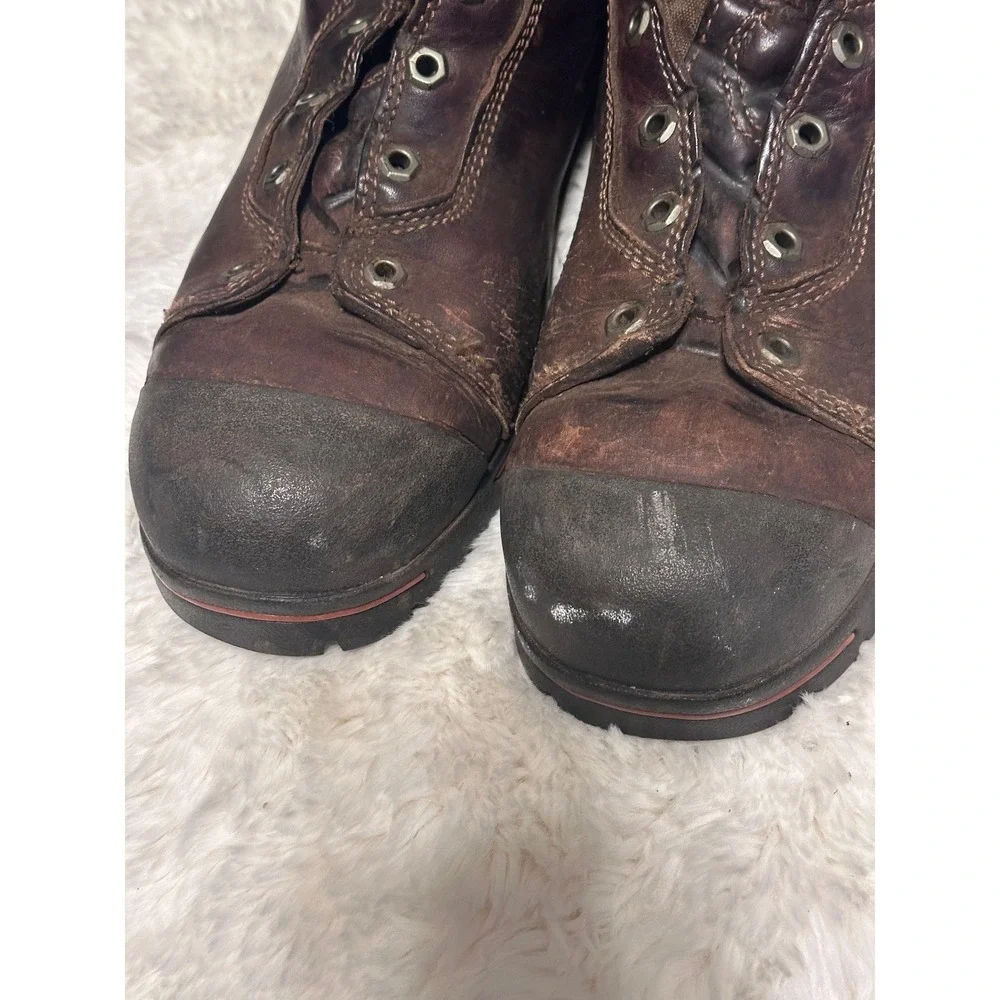 Timberland PRO Brown Leather‎ Steel Toe Work Boots Ankle Boots